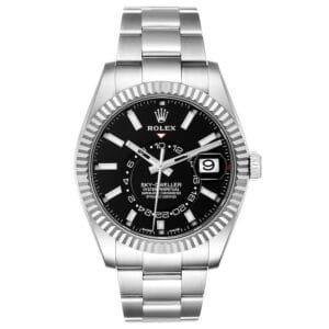 Rolex Sky-Dweller (Reference 326934). A stainless steel automatic wristwatch with date, dual time zones and annual calendar. 2019
