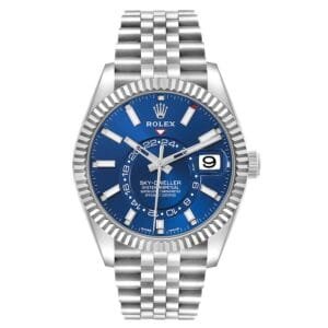 Rolex Sky-Dweller (Reference 326934). A stainless steel automatic wristwatch with date, dual time zones, and annual calendar. 2021