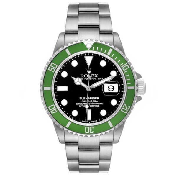 Rolex Submariner Kermit (Reference 16610LV). A stainless steel automatic wristwatch with date. 2003-2004