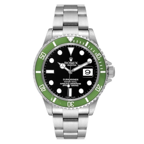 Rolex Submariner Kermit (Reference 16610LV). A stainless steel automatic wristwatch with date. 2003-2004