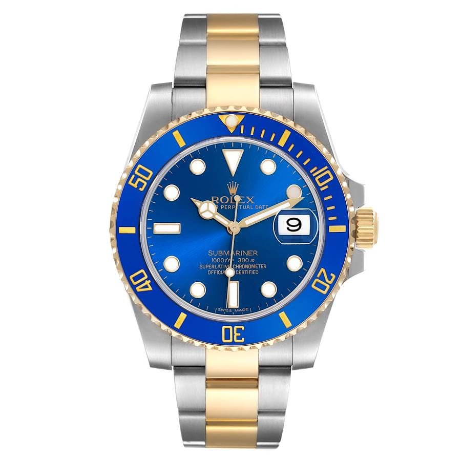 Rolex Submariner (Reference 116613). A yellow gold stainless steel automatic wristwatch with date. 2015