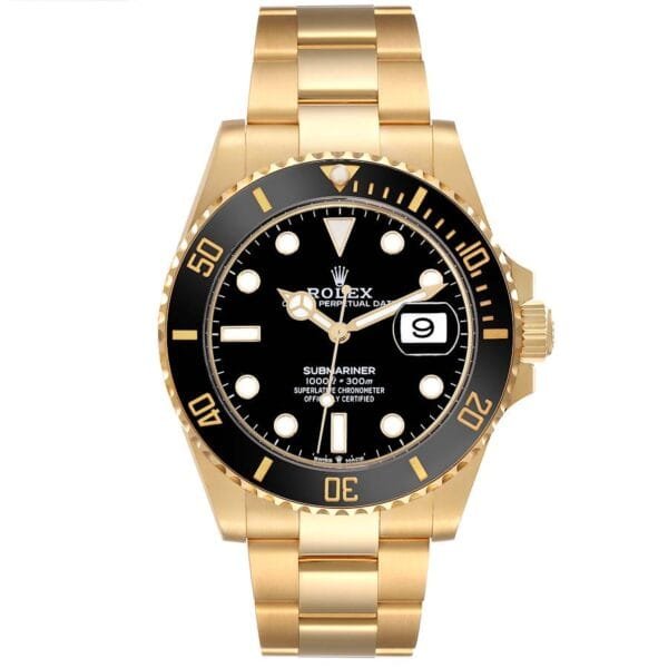 Rolex Submariner (Reference 126618). A yellow gold automatic wristwatch with date. 2021