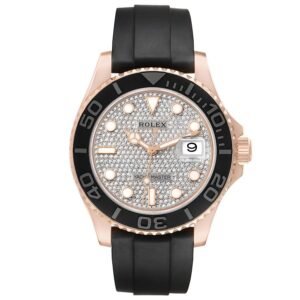 Rolex Yacht-Master (Reference 116655). A rose gold diamond-set automatic wristwatch with date. 2018.
