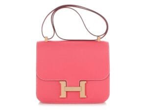 Rose Azalee and Trench Verso Epsom HSS Constance 24 Gold Hardware, 2017