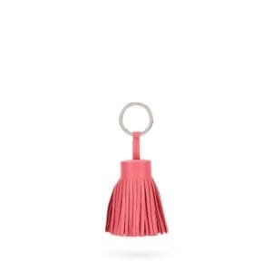 Rose Azalee Milo Lambskin Carmen Key Ring Palladium Hardware