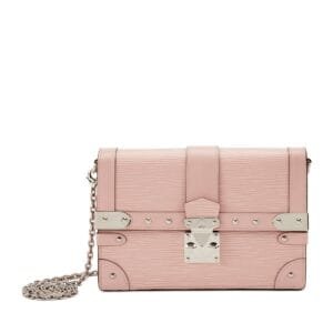 Rose Ballerine Epi Leather Trunk Chain Wallet with Palladium Hardware, 2019