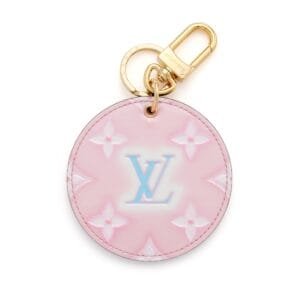 Rose Clair Monogram Valentine’s Day Illustre Vernis Leather Bag Charm Gold Hardware, 2022