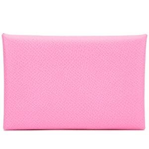 Rose Confetti Epsom Calvi Card Holder Palladium Hardware, 2011