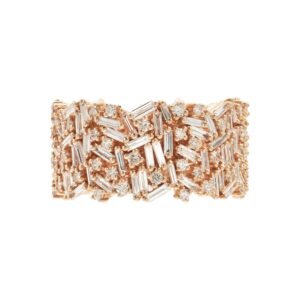 Rose Gold and Diamond Band Ring