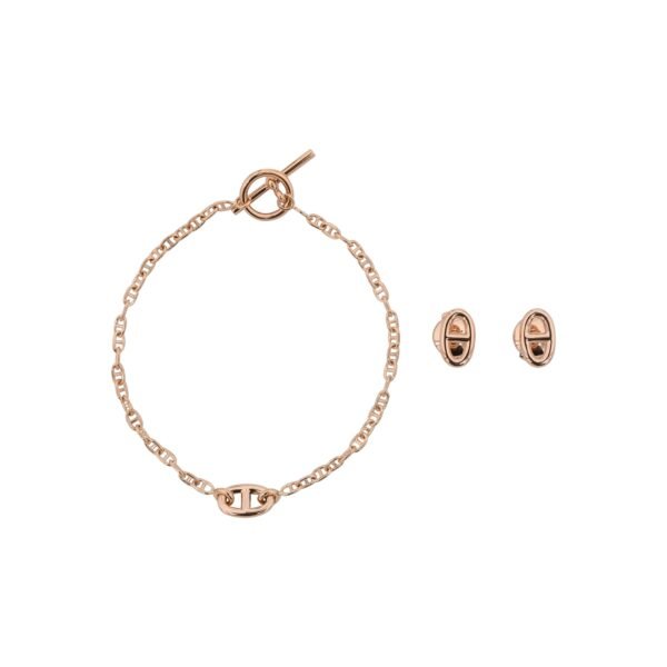 Rose Gold Farandole Bracelet and Earrings Set