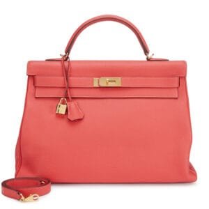 Rose Jaipur Clemence Retourne Kelly 40 Gold Hardware, 2015