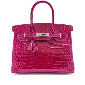 Rose Pourpre Shiny Niloticus Crocodile Birkin 30 Palladium Hardware, 2020
