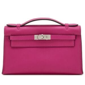 Rose Pourpre Swift Kelly Pochette Palladium Hardware, 2017