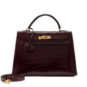 Rouge H Alligator Sellier Kelly 32 Gold Hardware, 1994