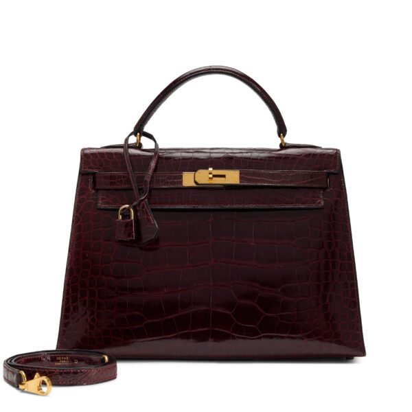 Rouge H Alligator Sellier Kelly 32 Gold Hardware, 1994