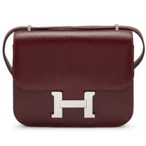 Rouge H Box Calf Mini Constance 18 Palladium Hardware, 2016