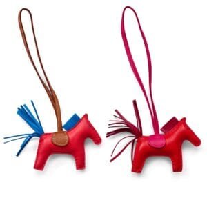 Rouge Indien, Rubis and Rose Mexico Milo Lambskin Rodeo PM, 2020 and Rose Azalee, Gold and Bleu de Malt Milo Lambskin Rodeo PM, 2020