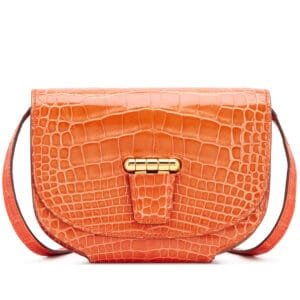 Rouge Indien Shiny Alligator Mini Convoyeur Bag Gold Hardware, 2017