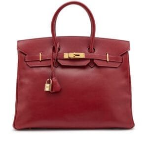 Rouge Vif Box Calf Birkin 35 Gold Hardware, 2005