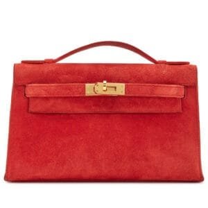 Rouge Vif Doblis Kelly Pochette Gold Hardware, 2004