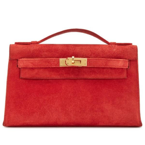 Rouge Vif Doblis Kelly Pochette Gold Hardware, 2004