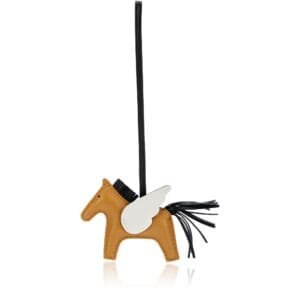 Sesame, Black and Nata Milo Lambskin and Swift GriGri Rodeo Pegase Charm PM, 2022