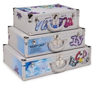 Set of Three Limited Edition Optic White Customized Trunks