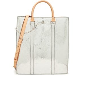 Silver Coated Canvas Monogram Sac Plat Miroir Silver Hardware, 2021