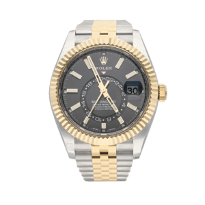 Sky-Dweller Reference 326933, a yellow gold and stainless steel automatic wristwatch with annual calendar and dual time zone, Circa 2022