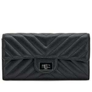 So Black Sheepskin Chevron 2.55 Reissue Flap Wallet Black Hardware, 2017