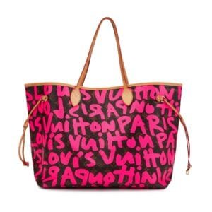 Stephen Sprouse Pink Monogram Graffiti Coated Canvas Neverfull GM Gold Hardware, 2009