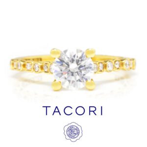 Tacori Sculpted Crescent Round Engagement Ring Semi-Mount 18K
