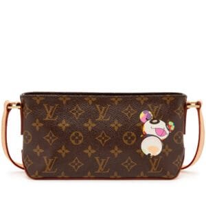 Takashi Murakami Brown Monogram Coated Canvas Panda Trotteur Bag Gold Hardware, 2004