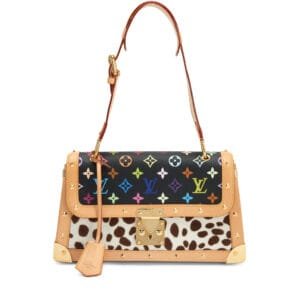 Takashi Murakami Dalmatian Pony Hair and Black Multicolor Monogramn Sac Rabat Gold Hardware, 2003