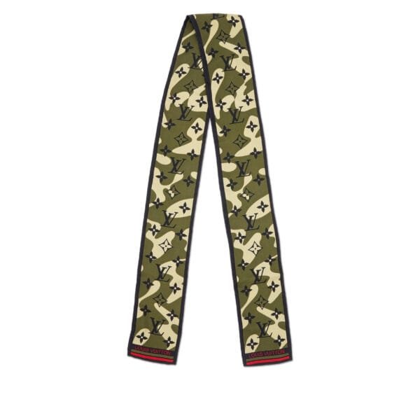 Takashi Murakami Monogramouflage Silk Bandeau Scarf, 2008