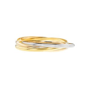 Tri Color Gold Trinity Bangle Bracelet