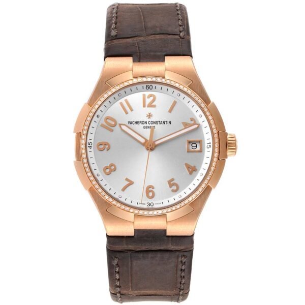 Vacheron Constantin Overseas (Reference 47560/000R-9672). A rose gold diamond-set automatic wristwatch with date. 2018