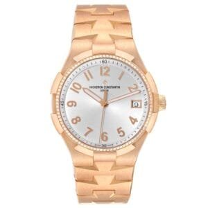 Vacheron Constantin Overseas (Reference 47560/D01R-9672). A rose gold diamond set automatic wristwatch with date. 2017