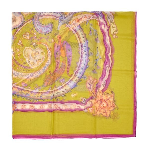 Vert Anis De Tout Coeur Chiffon Scarf, 140
