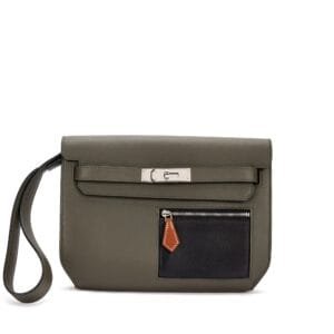 Vert de Gris Evercolor, Black Evergrain and Fauve Barenia Colormatic Kelly Depeches 25 Palladium Hardware, 2022