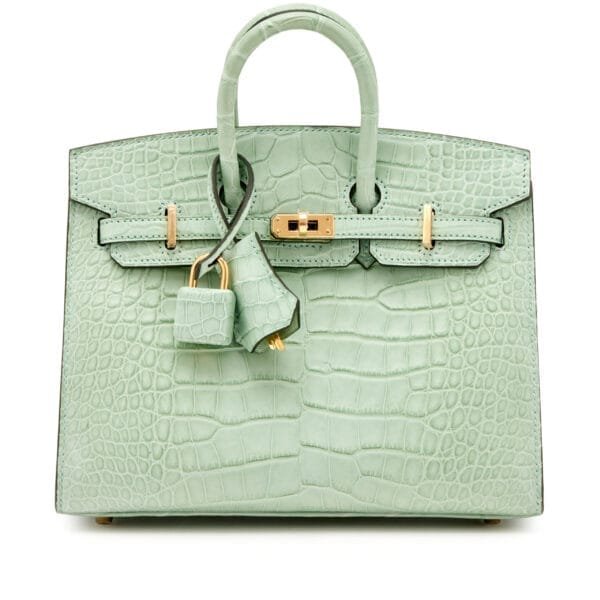 Vert d'Eau Matte Alligator Birkin 20 Sellier Gold Hardware, 2023
