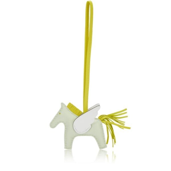 Vert Fizz, Lime, New White Milo Lambskin and Swift GriGri Rodeo Pegase Charm PM, 2023