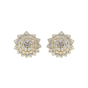 Vintage Gold and Diamond Earclips