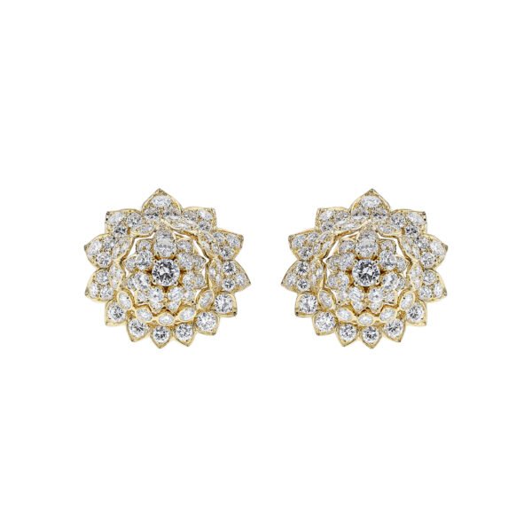 Vintage Gold and Diamond Earclips