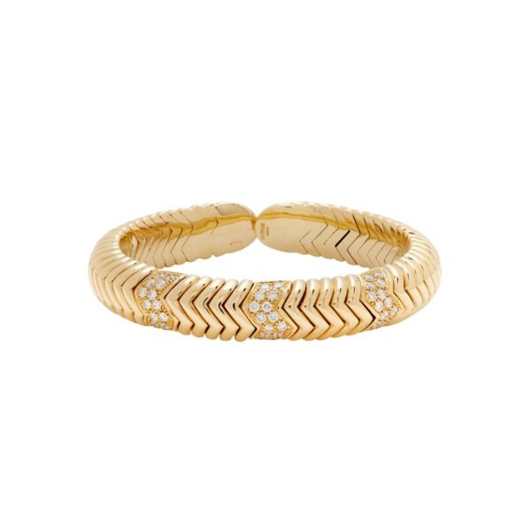 Vintage Gold and Diamond Spiga Bracelet