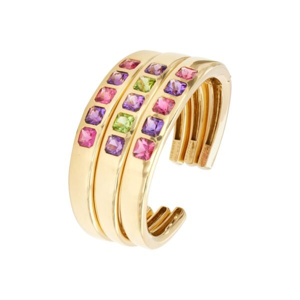 Vintage Gold and Multigem Bracelets