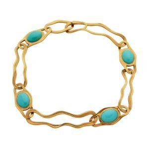 Vintage Gold and Turquoise Necklace