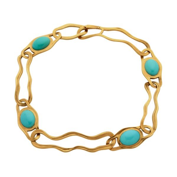 Vintage Gold and Turquoise Necklace