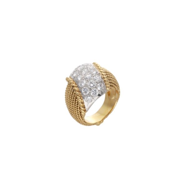Vintage Gold, Platinum and Diamond Ring