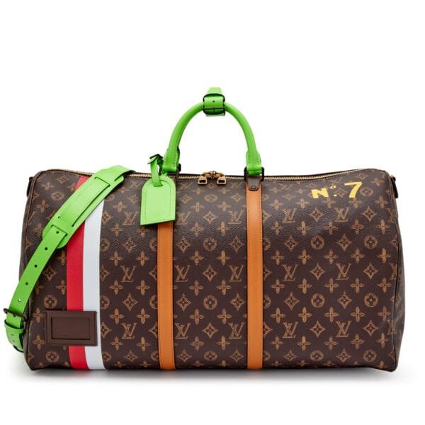 Virgil Abloh Multicolor Monogram L'Oeil Coated Canvas Keepall 55 Bandoulière Gold Hardware, 2022